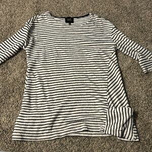 Mid length sleeve, women’s shirt, striped, W5 brand